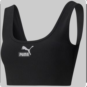 NWOT Puma Classics Ribbed Crop Top Womens Style Sz XL With Logo : 533447